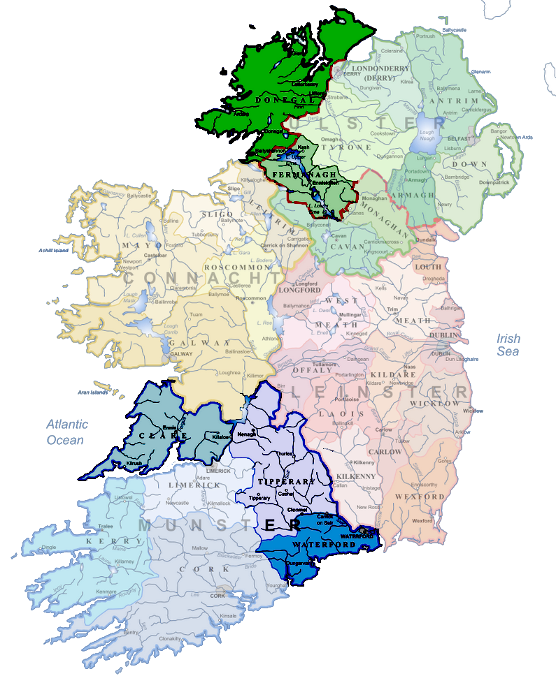 Irish Downunder Map Of Ireland